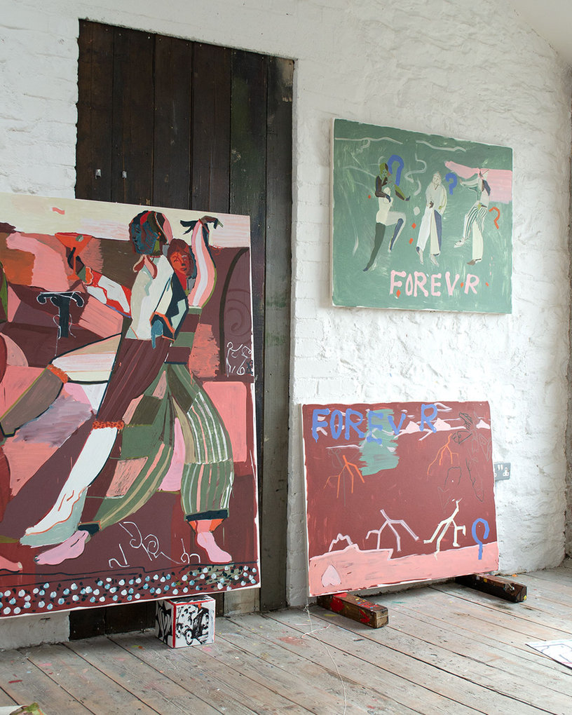 Studio, works in progress